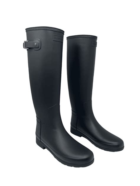 Hunter Women S Original Refined Tall Rubber Rain Boots Stylish Knee