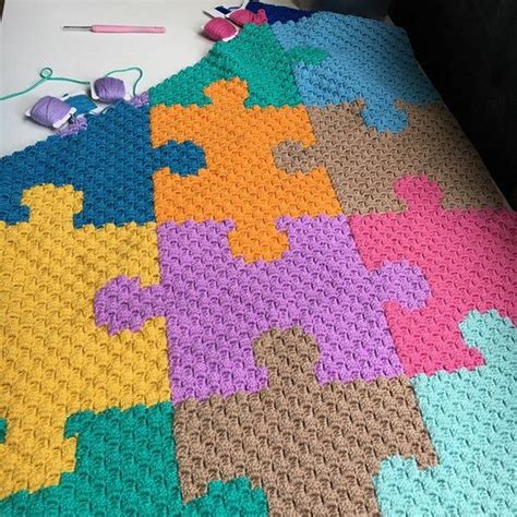 Crochet Puzzle Blanket Weave Crochet