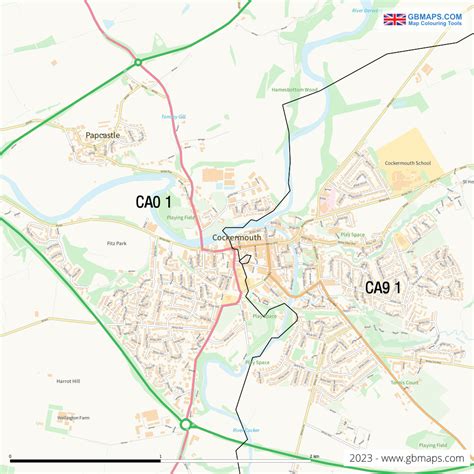 COCKERMOUTH of CUMBRIA_COUNTY Files. GIS Tools and Software Vector ...