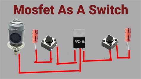 Mosfet As A Switch Push On Off Circuit Irfz N Mosfet Shakti Tech