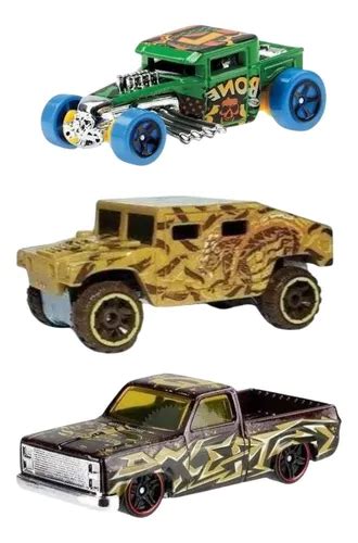 Hot Wheels Art Cars Lote C 3 Miniaturas 1 64 No Blister Parcelamento Sem Juros