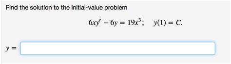 Solved Find The Solution To The Initial Value Problem Chegg