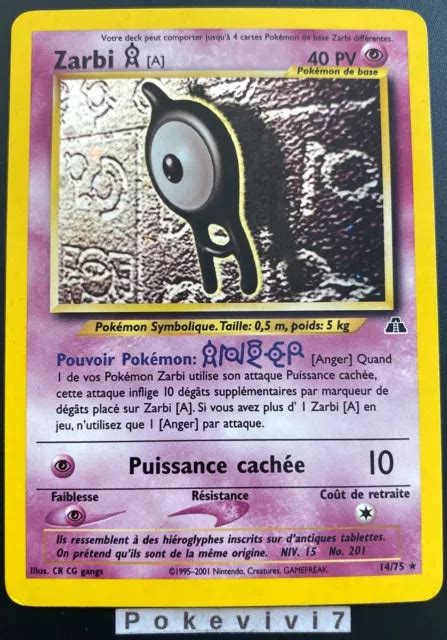 Carte Pokemon Zarbi A Holo N O Discovery Wizard Fr Eur