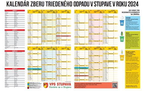 Kalend R Zberu Trieden Ho Odpadu Vps Stupava