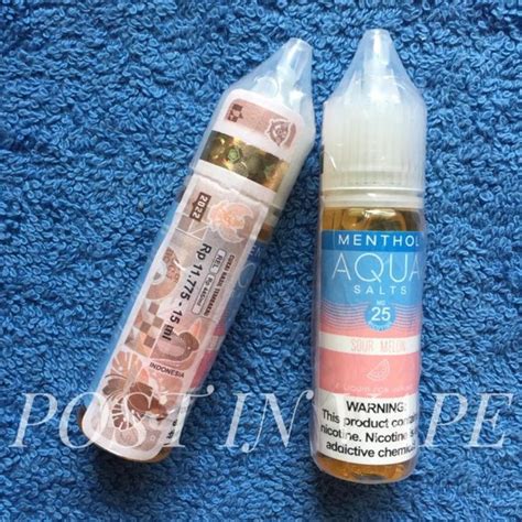 Jual Aqua Sour Melon Menthol Ice 15ml Salt Nic Liquid Vape By EJM