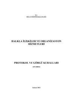 HALKLA İLİŞKİLER VE ORGANİZASYON HİZMETLERİ halkla l k ler ve organ