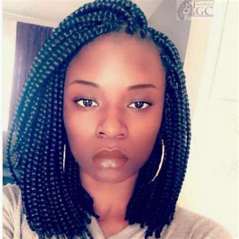 Short Box Braids Bob Short Box Braids Hairstyles Braided Cornrow