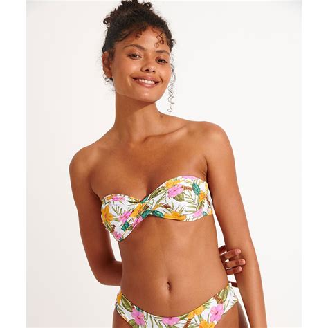 Bandeau Bikini Bh Boro Tortuga Wit Banana Moon La Redoute