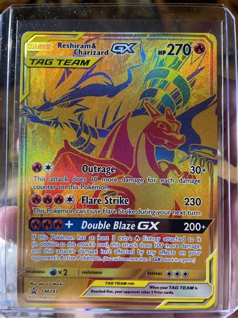 Reshiram And Charizard Gx Tag Team Card Rainbow Printable Online