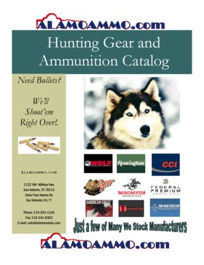 Fillable Online Hunting Gear and Ammunition Catalog - Who-sells-it.com Fax Email Print - pdfFiller