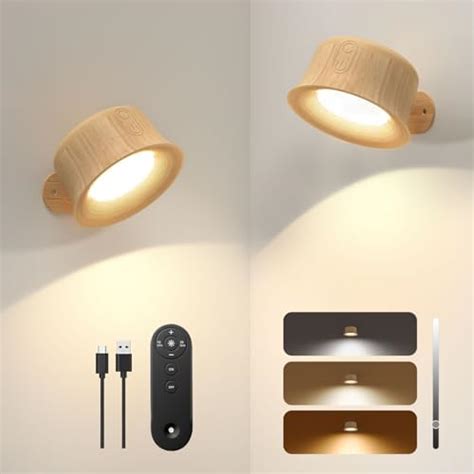 Deyagoo Wall Sconce Wall Mounted Led Lamp With Rechargeable Battery