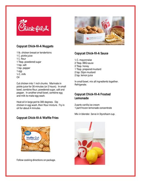 copycat recipes for chick fil a 1