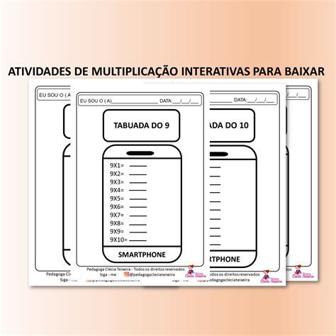 Atividades De Multiplicação Interativas Para Baixar Clécia Teixeira