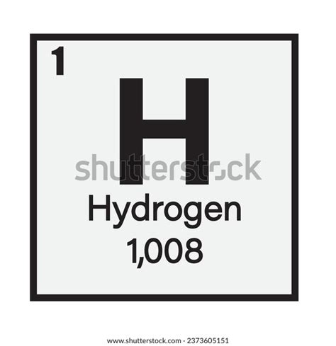 Hydrogen Chemical Element Symbol Vector Image Stock Vector Royalty Free 2373605151 Shutterstock