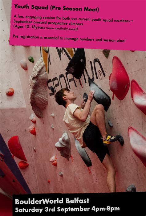 Youth Squad And Team Try Outs Boulder World Belfast