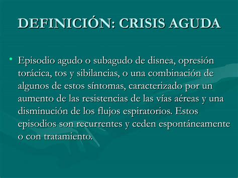 Manejo Actual De La Crisis Aguda De Asma Ppt