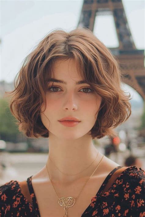 Chic Parisian French Bob Haircuts Effortless Tousled Chestnut