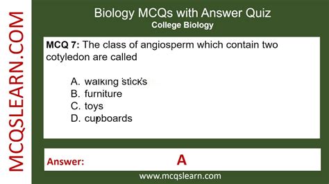 Biology Quiz Questions And Answers Pdf College Biology Mcqs With Answers App And E Book Youtube