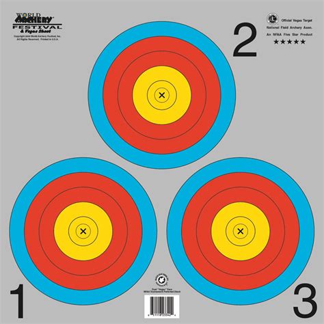 The Archery Company 3 Spot Vegas Target Faces 40cm