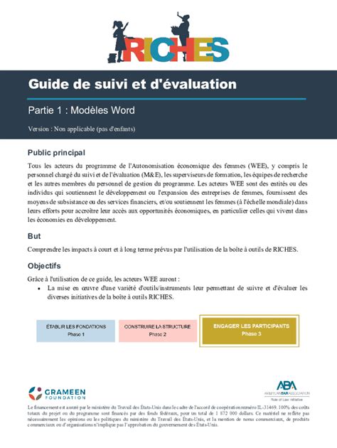 Remplissable En Ligne Guide Pour Le Suivi Et L Valuation De Projets