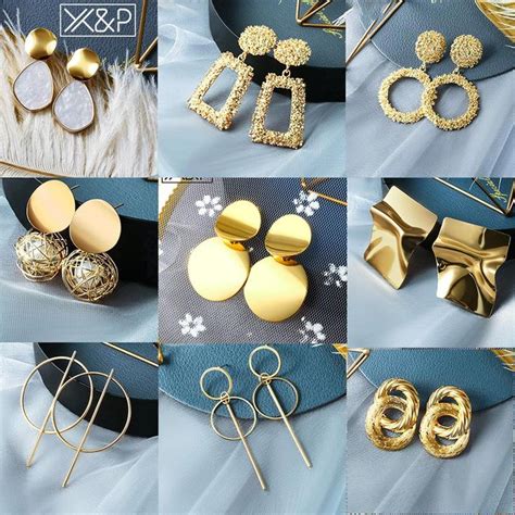 Лидер продаж 2019, женские серьги X & P, золотые Висячие серьги для ...