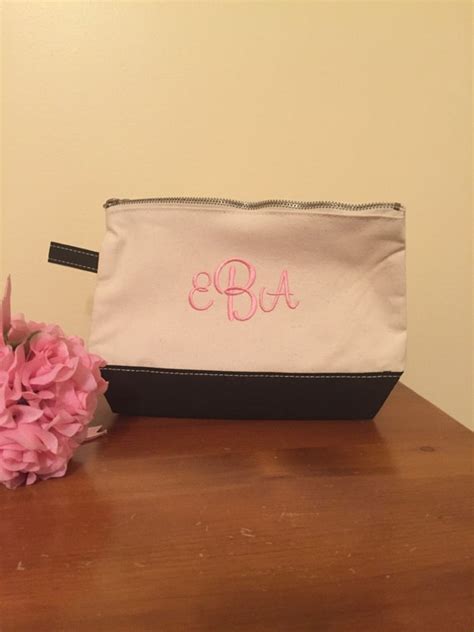 Monogrammed Make up Bag Cosmetic Bag by KaileysMonogramShop