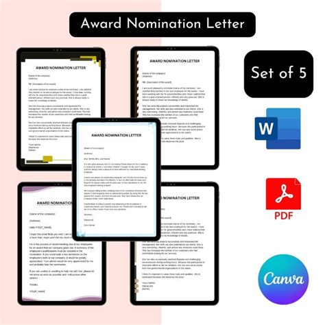 Award Nomination Letter Sample With Examples In Pdf And Word