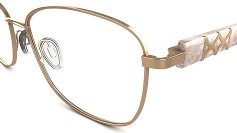 Comfit Womens Glasses Blanche Gold Rectangle Metal Monel Frame £100