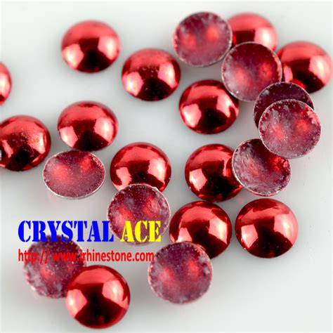 High Quality Shinny Red Hotfix Dome Studs Domes Transfer Half Round