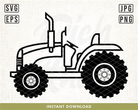 Farm Tractor Svg Us Tractor Svg Farm Tractor Png Tractor Etsy