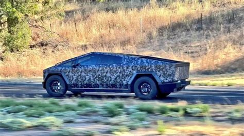 Tesla Cybertruck With New Camo Spotted In The Wild Drive Tesla