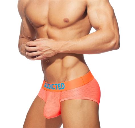 Addicted Herrenslip RING UP NEON MESH BRIEF AD951 Neonorange