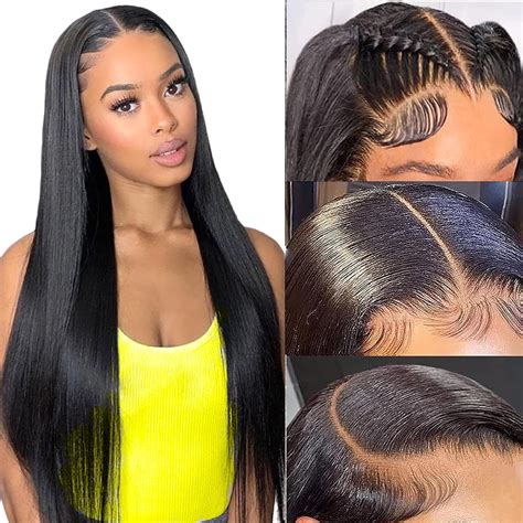 Niviorvan 13x6 Straight Lace Front Wigs Human Hair Pre