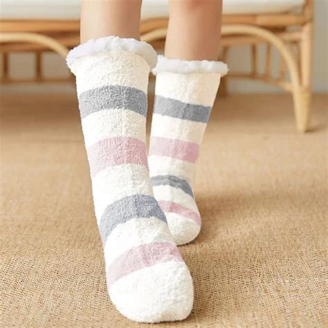 Chaussettes Cocooning Rayures Antid Rapant Cocooning Net