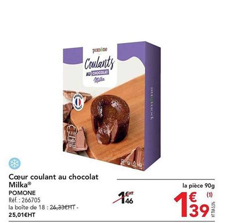 Promo C Ur Coulant Au Chocolat Milka Pomone Chez Metro Icatalogue Fr