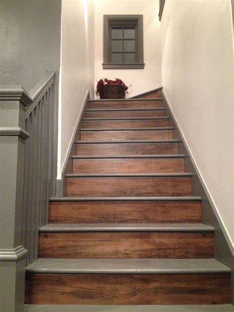 Painted stair treads. I just had to have painted stairs. They remind me of my grannies old house ...