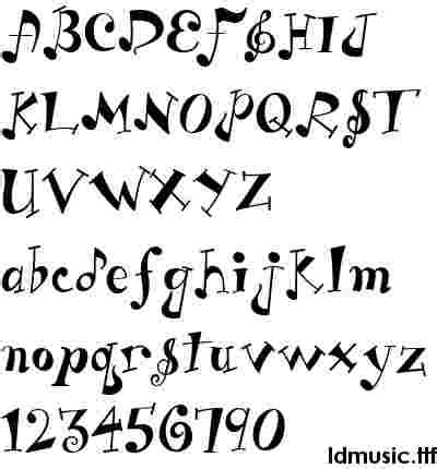 Which fonts on word have musical symbols - scrapret