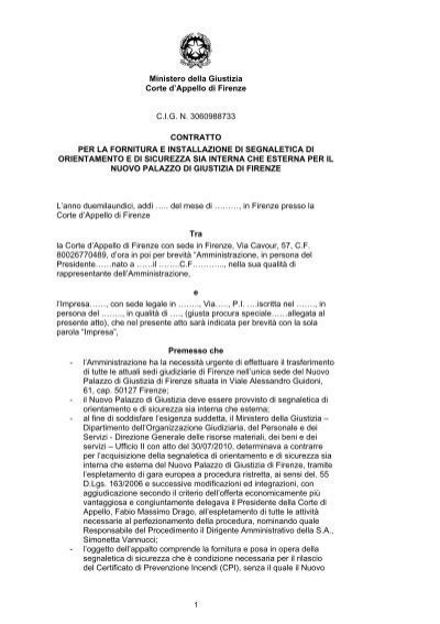 Schema Di Contratto Formato Pdf 56 Kb Ministero Della Giustizia