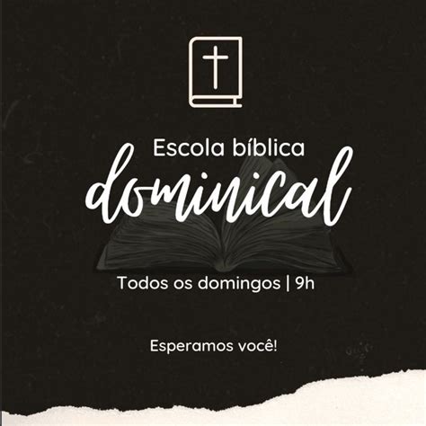 Convite para Escola Bíblica Dominical Escola bíblica dominical