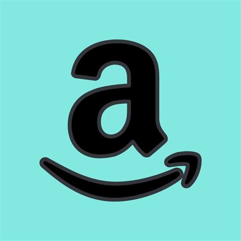 the amazon logo is shown in black on a blue background with an arrow ...