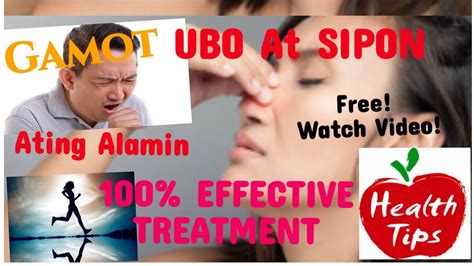 HEALTH TIPS GAMOT SA UBO AT SIPON 100 EFFECTIVE GABAY ATING ALAMIN