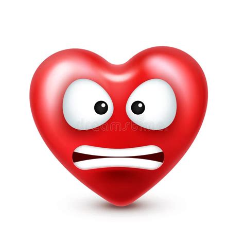 Emojivector Van Hartsmiley Voor Valentijnskaartendag Grappig Rood