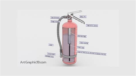 Fire Extinguisher Diagram 3D Model - Download