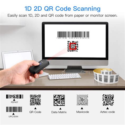 Eyoyo Mini Bluetooth 2D Barcode Scanner 3 In 1 USB Wired 2 4G Wireless