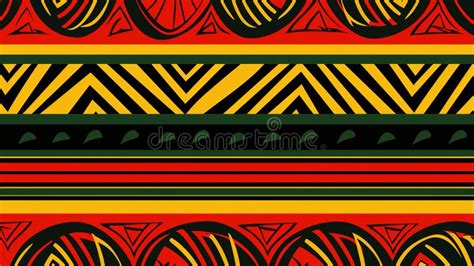 African Art Pattern on Black Background Stock Image - Image of shapes ...