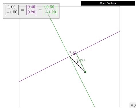 Orthogonal Projection Formula