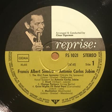 Francis Albert Sinatra Antonio Carlos Jobim By Frank Sinatra