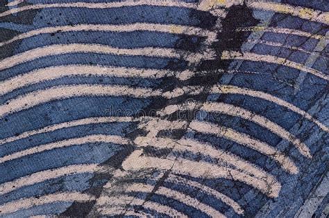 Feather Hot Batik Background Texture Handmade On Silk Stock Image