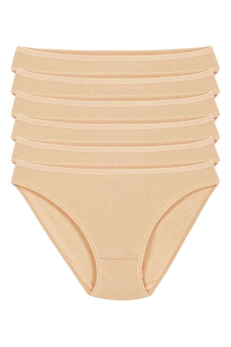 Kadın Ten 6 lı Paket 100 Pamuk Bikini Külot