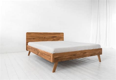 Lit King Size en bois de chêne massif 180 x 200 cm Rest IDDO Slow